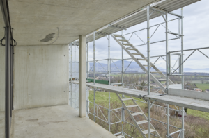 Construction de logements locatifs en PPE - échaffaudage - Terrafoncier